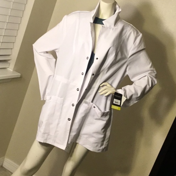DICKIES NWT WHITE LAB COAT SIZE XL - Picture 3 of 4